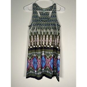 JJ Authentic Woman Sz XS/S Dress Green Blue Purple Razor Back